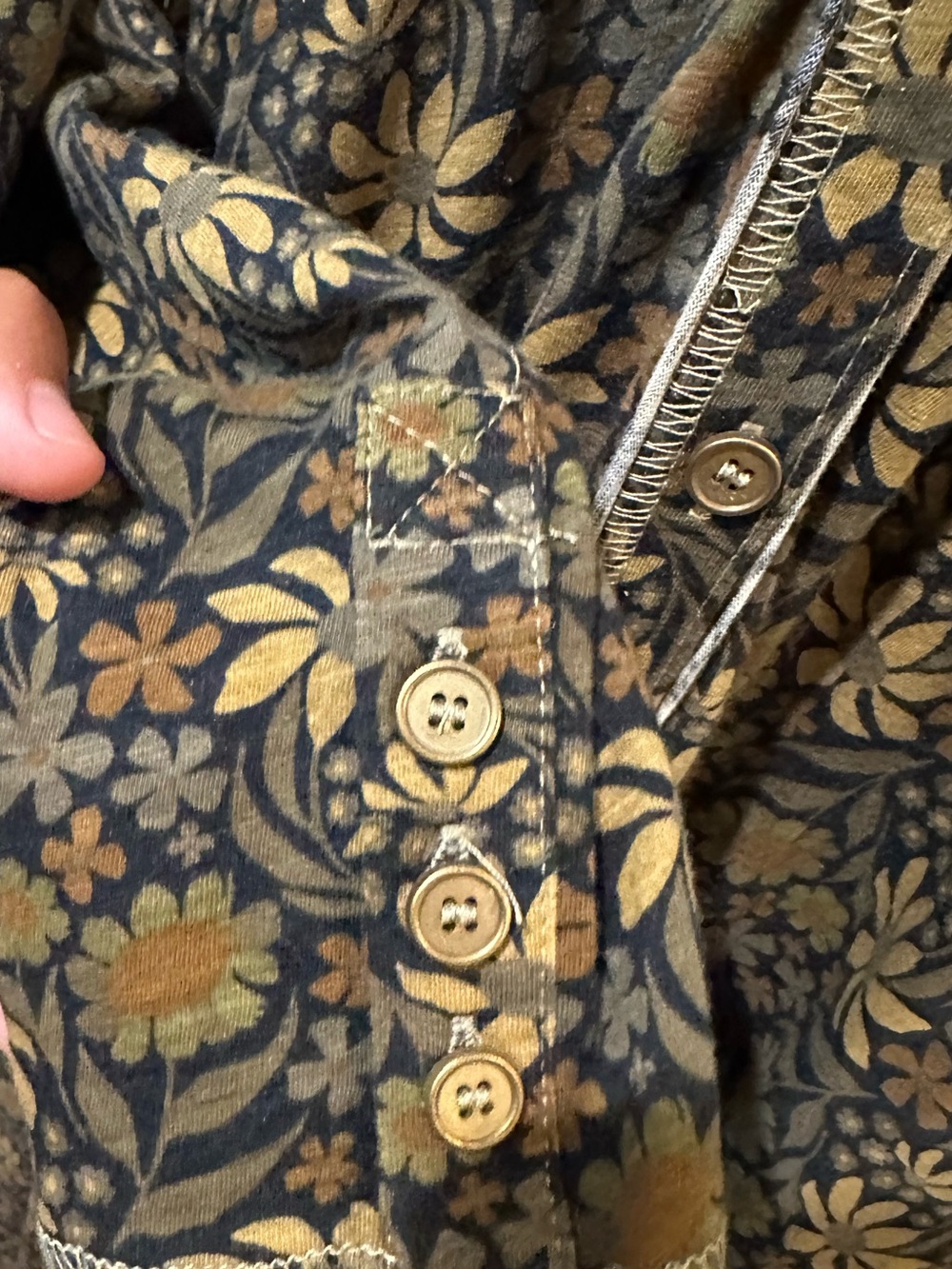 NATURAL LIFE Olive Floral Button-Front Maxi Dress - Picture 6 of 6